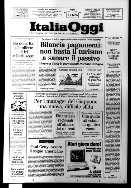 Italia oggi : quotidiano di economia finanza e politica